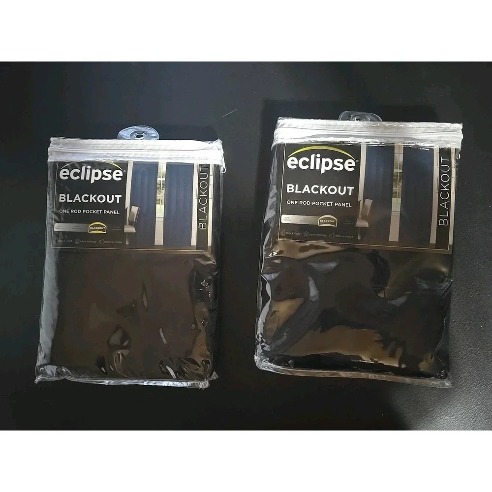 Lot 2 Eclipse Blackout One Rod Pocket Panel 63